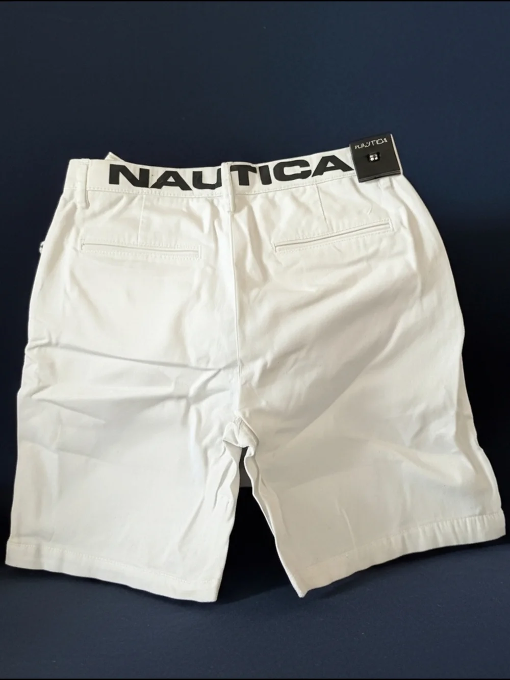 Nautica The Deck Short Men's Size 32 White Chinos‎ Logo